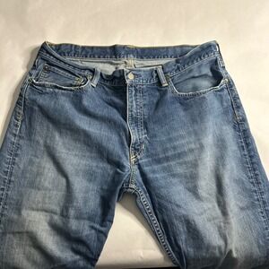Polo Ralph Lauren Men Classic Fit 867 Jeans Blue Denim 36x30‎ Faded Whiskering
